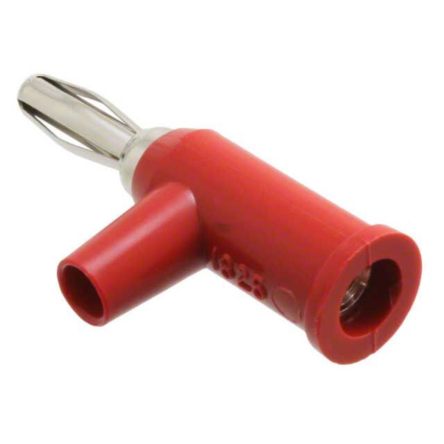 SKU941; Plug, Banana, Right Angle, Red