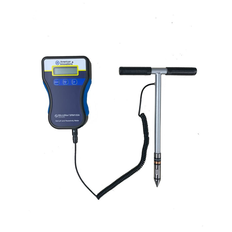 MicroMax® SRM100A, Soil pH & Resistivity Meter, Short Probe, Bell Hole Kit