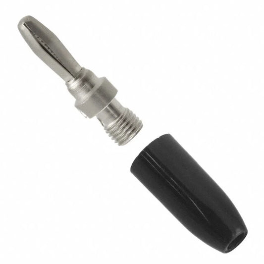 Plug, Banana, Insulated, Solderless, Black