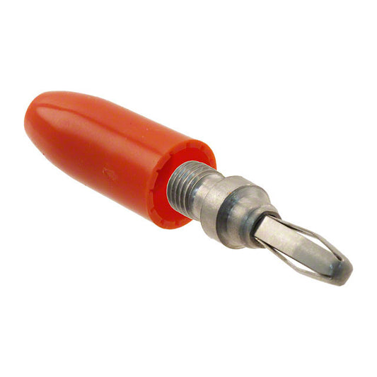 Plug, Banana, Insulated, Solderless, Red