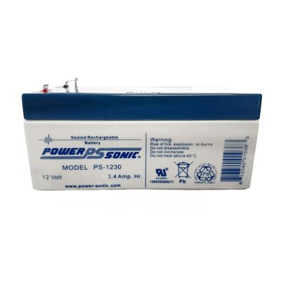 RMU Battery,  SLA,  12V,  3.4AH,  Rechargeable PS-1230