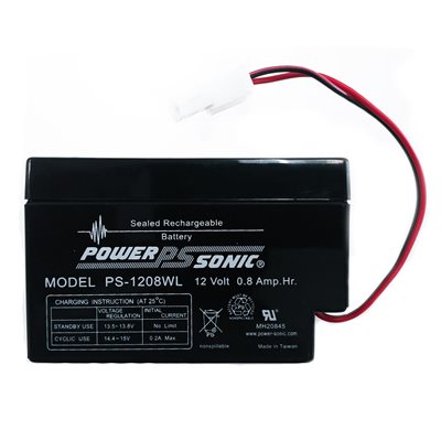 Battery,  SLA,  12V,  PS-1208,  800mAH,  w/Terminals
